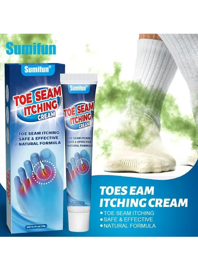 سوميفون حكة إصبع القدم خياطة كريم - 20 جرام كريم العناية بالقدم لتخفيف الفطريات ، ترطيب و حكة على الجلد الجاف ، وتخفيف آلام القدم وغيرها من تهيج الجلد - Image 2