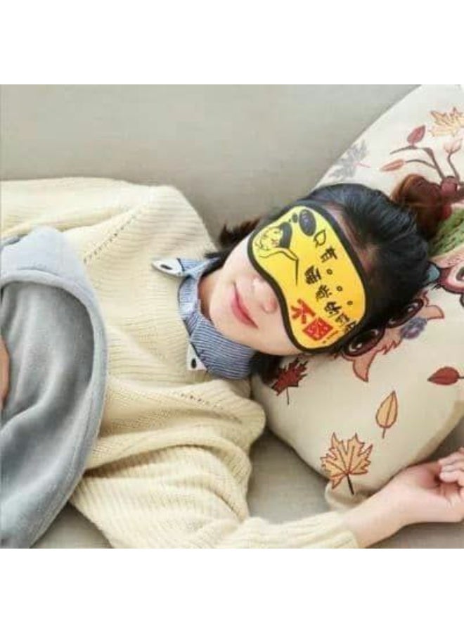 Generic valueable 1 Gel eye sleep mask, sleep mask with elastic strap and space-blocking design for sleeping, traveling, working, and napping. One piece, random shape selection. - Image 5