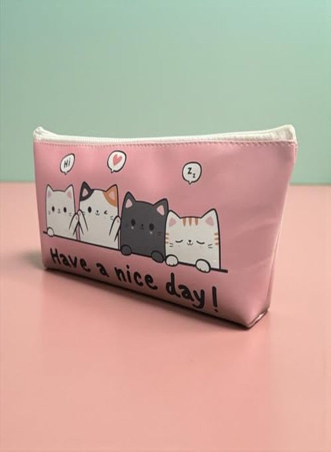 Jiada Pen Pencil Case with Zipper Closure| Large Capacity for Students Girls Adults Office (Pink) - Image 3