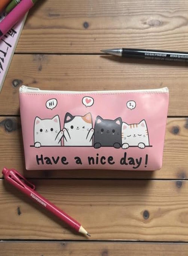 Jiada Pen Pencil Case with Zipper Closure| Large Capacity for Students Girls Adults Office (Pink) - Image 4