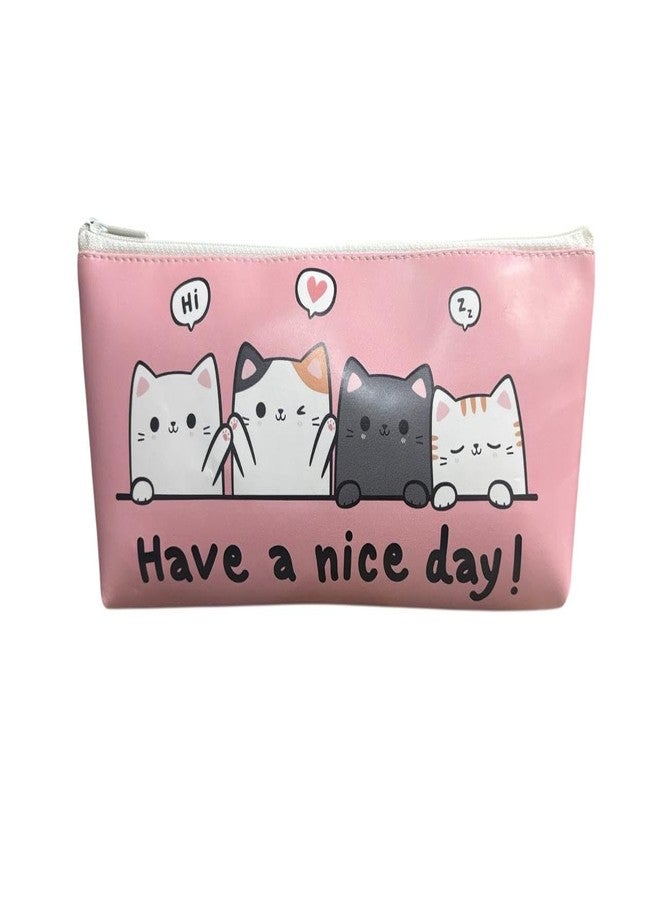 Jiada Pen Pencil Case with Zipper Closure| Large Capacity for Students Girls Adults Office (Pink) - Image 2