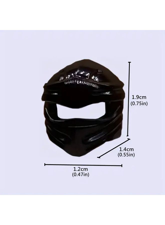 Golden Mini Building Block Sets 9pcs Cartoon Warrior Helmets Hooded Scarf Toy - Image 2