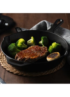 nutricook 3-Piece Essentials Cast Iron Cookware Durable, Versatile, and Long-Lasting Cooking Pans for All Heat Sources, Ideal for Searing, Frying, Baking, and Roasting, CS300- Black  - Image 5