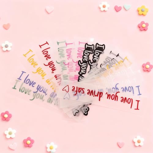 CZMZHFC 16pcs Drive Safe Sticker I Love You Drive Safe Mirror Sticker Cute Safety Driving MirrordecalFunny Rearview Decals for Car Window Mirrors Car Windows Laptops Phone Cases 16 - Image 1