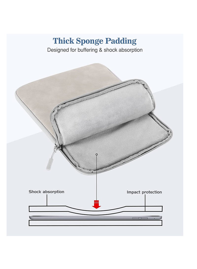 لون رمادي زيبر الحقيبة 13 و 13.3 بوصة غطاء حقيبة كمبيوتر محمول مع حقيبة شاحن ضد الغبار حقيبة يد مقاومة للماء للرجال أو النساء - Image 4