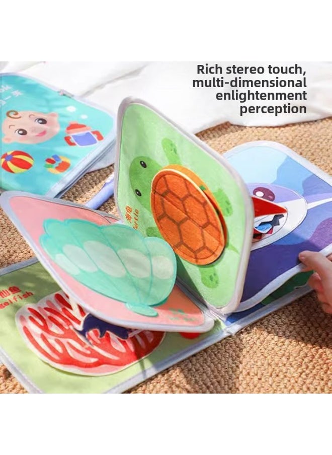 Children's Baby Tear Not To Rip Early Education Hand Tear Book Baby Tear Book Baby Three-dimensional Quiet Cloth Book 1 Toy 0-3 Years Old-Color: Unbreakable Cloth Book "animal World" Bees Are Available  - Image 4