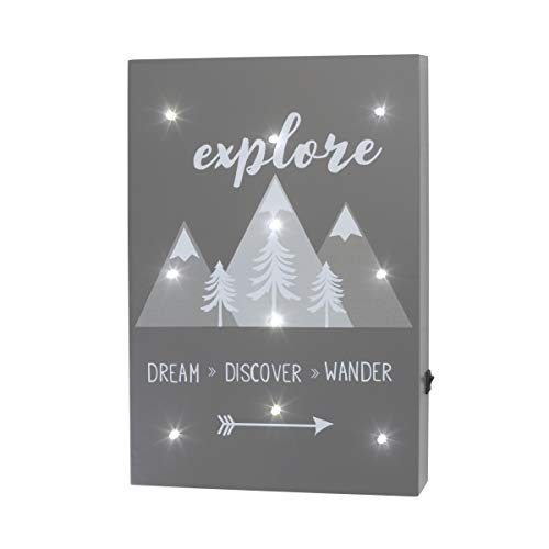 NoJo Little Love Grey, White, Charcoal Mountains "Explore, Dream, Discover, Wander - Image 2