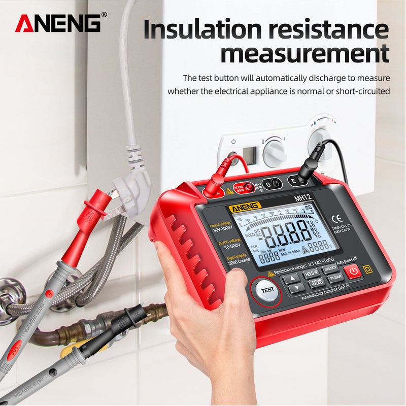 ANENG MH12 Insulation Resistance Tester Shaking Table High Precision Megger Digital Insulation Resistance Meter Voltage Meter - Image 5