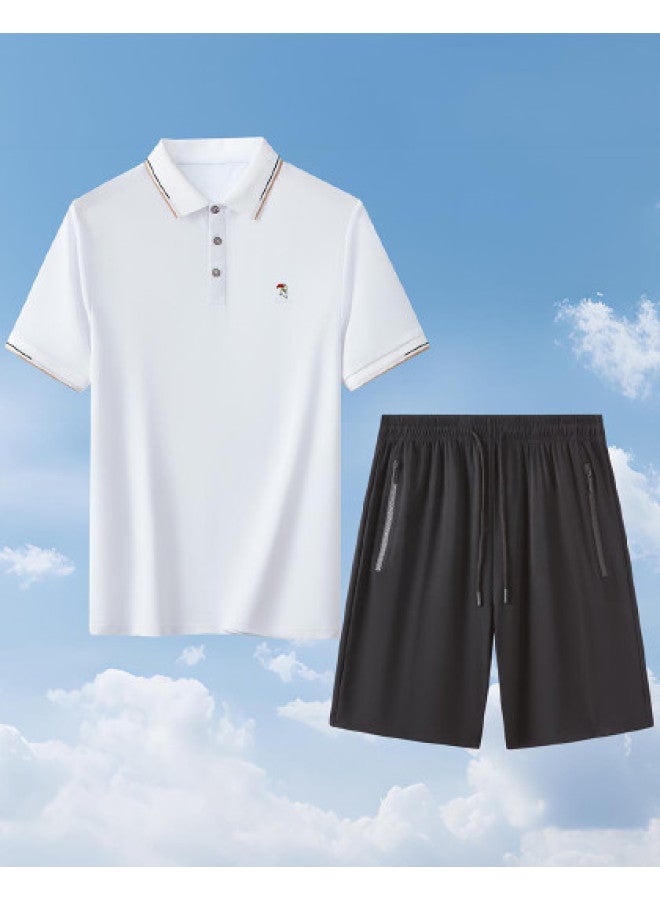 Tucano cool & Breathable Short-sleeve Polo Shirt & Shorts Two-piece Summer Set For Men - Image 1