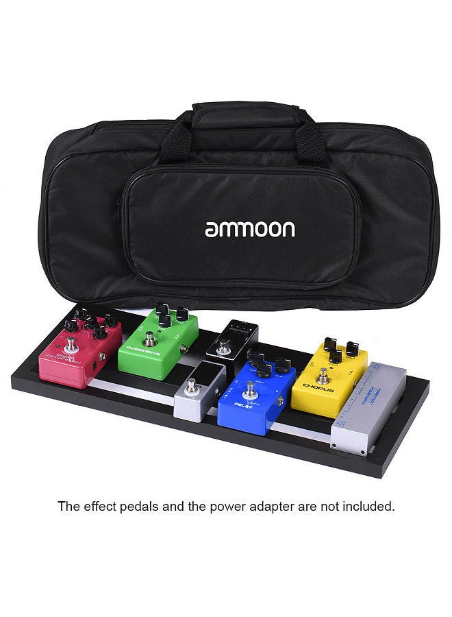 ammoon DB-2 Guitar Pedal Board Aluminum Alloy Pedalboard Set with Carrying Bag Tapes Strap - Image 2