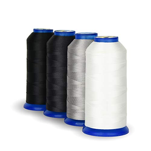 pestor Heavy Duty Thread 1800Yards Size T70#69 210D/3 All Purpose High Strength Polyester Sewing Thread for Weaves, Upholstery, Jeans and Weaving Hair, Drapery, Beading, Purses, Leather (Dark Grey) - Image 3