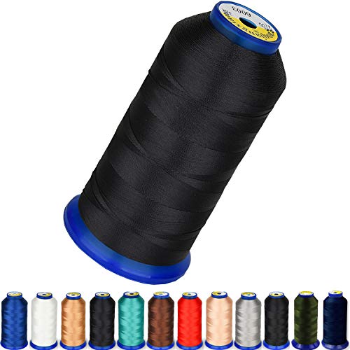 pestor Heavy Duty Thread 1800Yards Size T70#69 210D/3 All Purpose High Strength Polyester Sewing Thread for Weaves, Upholstery, Jeans and Weaving Hair, Drapery, Beading, Purses, Leather (Dark Grey) - Image 1