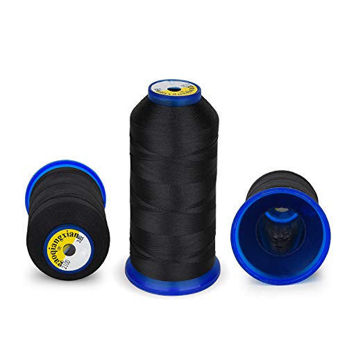 pestor Heavy Duty Thread 1800Yards Size T70#69 210D/3 All Purpose High Strength Polyester Sewing Thread for Weaves, Upholstery, Jeans and Weaving Hair, Drapery, Beading, Purses, Leather (Dark Grey) - Image 2