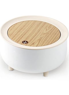 Generic Doyingus Mini Trash Can with Lid, Round Cute Wastebasket, Small Desktop Garbage Can Tiny Countertop Trash Bin for Table Bedroom Office  - Image 3