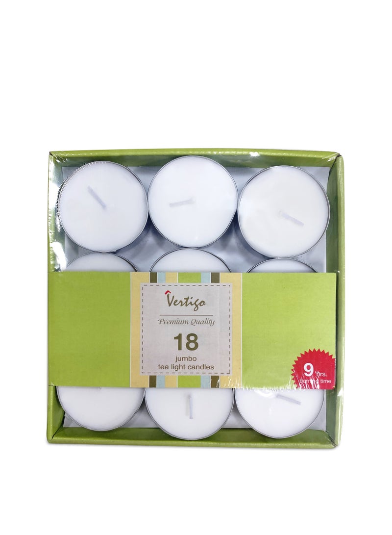 Vertigo Jumbo Tea Light Candles 43g 18Pcs/Box
