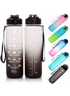 S2C Water Bottles 1L with Times to Drink and Straw, Motivational Water Bottle for kids Leakproof Drinking Sports Water Bottle for Fitness, Gym & Outdoor  - Image 1