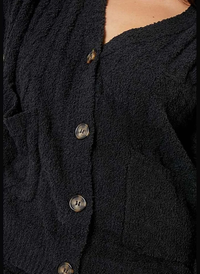 ارديني Cable-Knit Chenille Lounge Cardigan