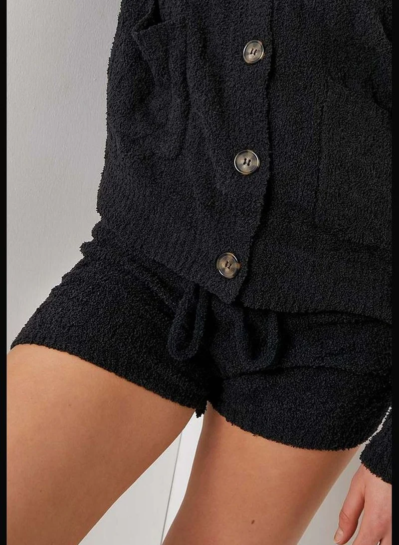 ارديني Cable-Knit Chenille Lounge Cardigan