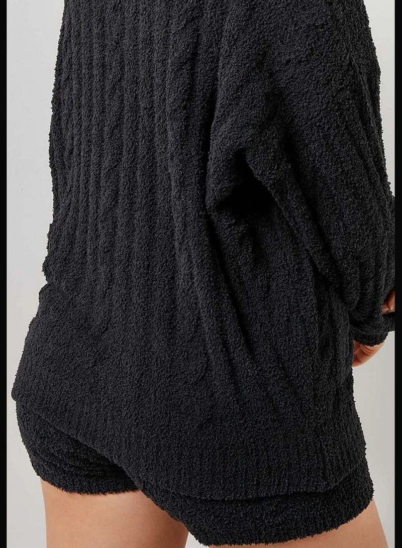 ارديني Cable-Knit Chenille Lounge Cardigan