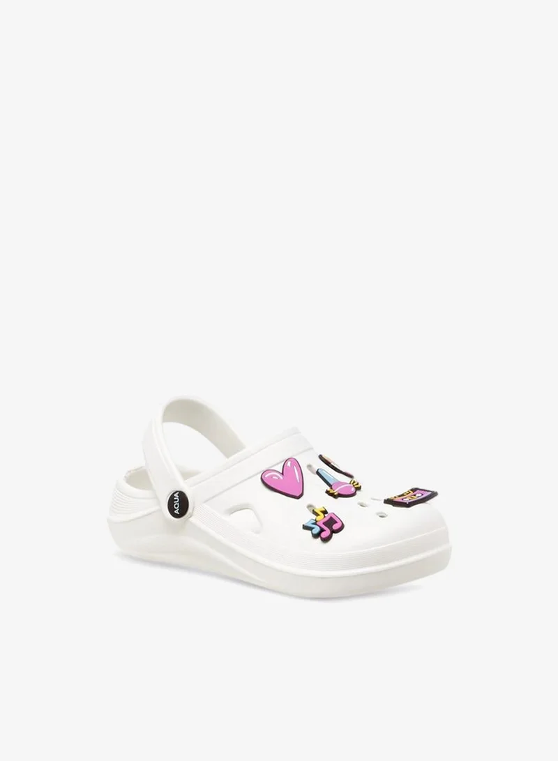 Aqua Girls Jibbitz Accent Clogs