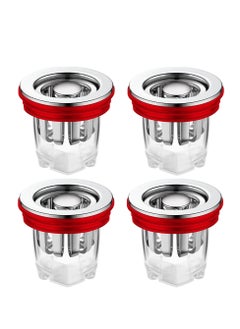 Excefore 4 Pack Bathroom Sink Strainer, Anti-Odor Anti-Clog Sink Drain Strainer, Suitable for Kitchen Bathtub Sink Drains Anti Clogging Sink Drain Filter  - Image 1