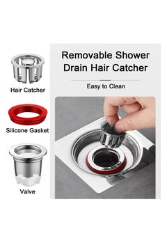 Excefore 4 Pack Bathroom Sink Strainer, Anti-Odor Anti-Clog Sink Drain Strainer, Suitable for Kitchen Bathtub Sink Drains Anti Clogging Sink Drain Filter  - Image 3