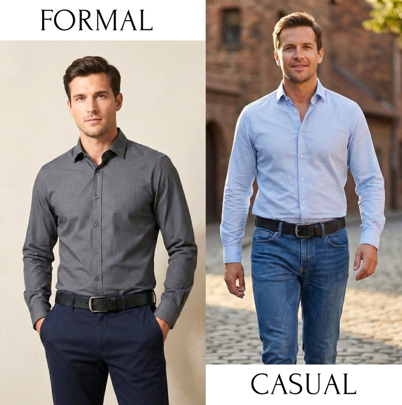 كلاسيك ميلانو جلد طبيعي طباعة حزام تكساس (أسود) من جلد ميلانو - Image 2