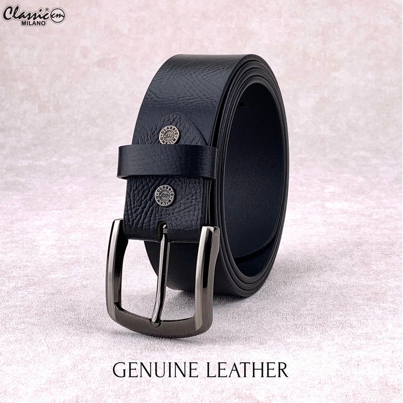 كلاسيك ميلانو جلد طبيعي طباعة حزام تكساس (أسود) من جلد ميلانو - Image 3