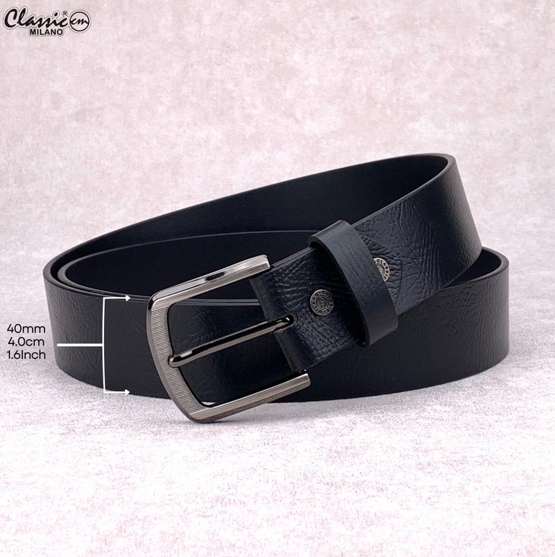 كلاسيك ميلانو جلد طبيعي طباعة حزام تكساس (أسود) من جلد ميلانو - Image 5