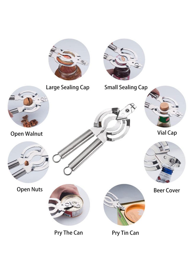 SYOSI Heavy Duty Bottle Opener,  Stainless Steel Jar Opener Strong Bottle and Jar Opening Device Heavy Gauge Bottle and Jar Opener Multi-functional Manual Can Opene Bottle and Jar Opener for Tough Lids  - Image 3