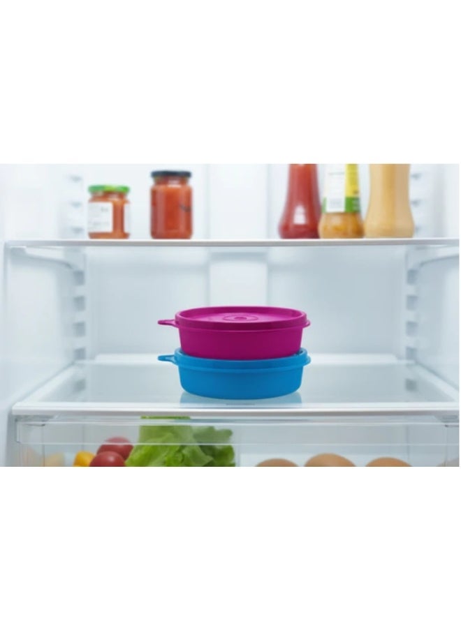 توبروير طقم عبوات تخزين طعام "تابروير" (Tupperware) الأصلي من سلسلة "Executive Stax" - تصميم دائري صغير، محكم الغلق ومقاوم للانسكاب، سعة 140 مل (قطعتان) - متعدد الألوان. - Image 4