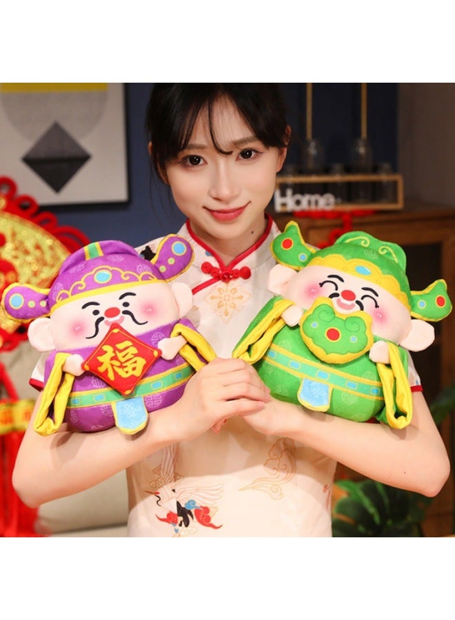 Year Fu Lu Shou Xi Cai Plush Toy Doll Wedding Company Event Gift Mascot Grasp Doll-Specifications:25cm-Color:Happy Word Doll - Image 5