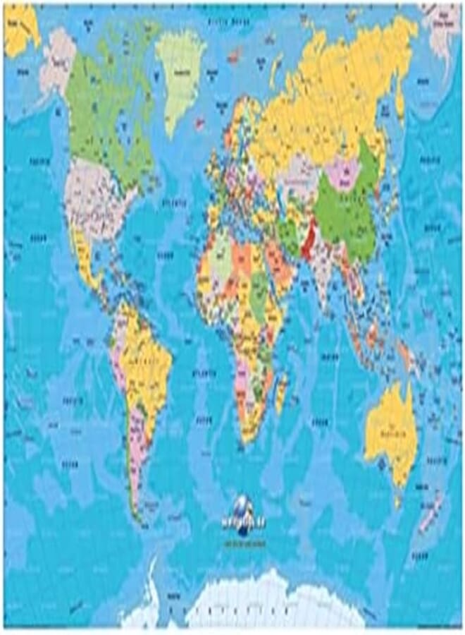 Photo Block Maps Landscape Unframed 40cm x 30cm Full Color Matte Physical Map 
