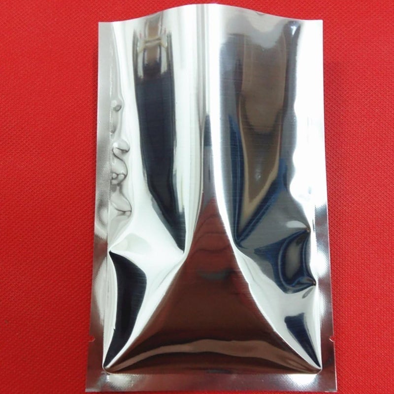 WACCOMT Pack 100pcs 5 x 7cm (2.0 x 2.8 inch) Mini Mylar Foil Bags Silver Aluminum Foil Mylar Bag Vacuum Sealer Food Storage Pouches Small Open Top Heat Seal Foil Baggies 3.15mil Thick - Image 2
