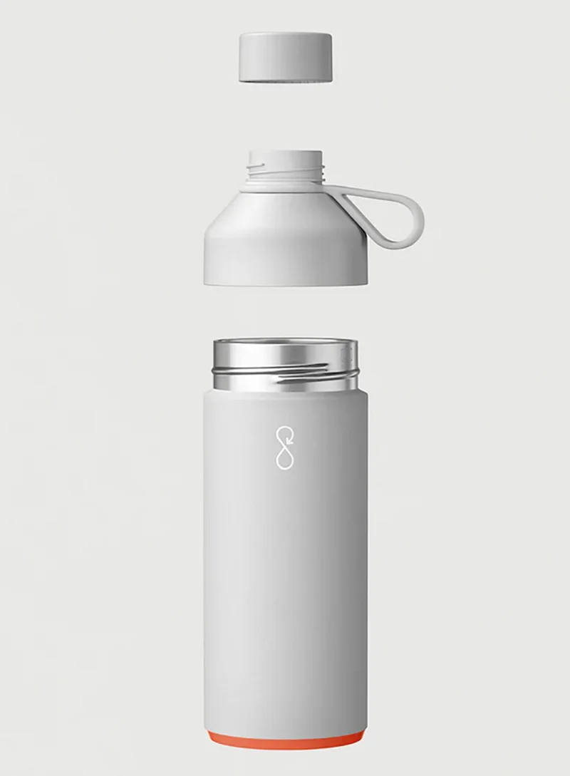 Ocean Bottle Eco-Friendly Stainless Steel Reusable Water Bottle Leakproof BPA Free Dishwasher Safe Double Wall Vacuum Insulated Thermos Flask - Rock Grey - 34 oz