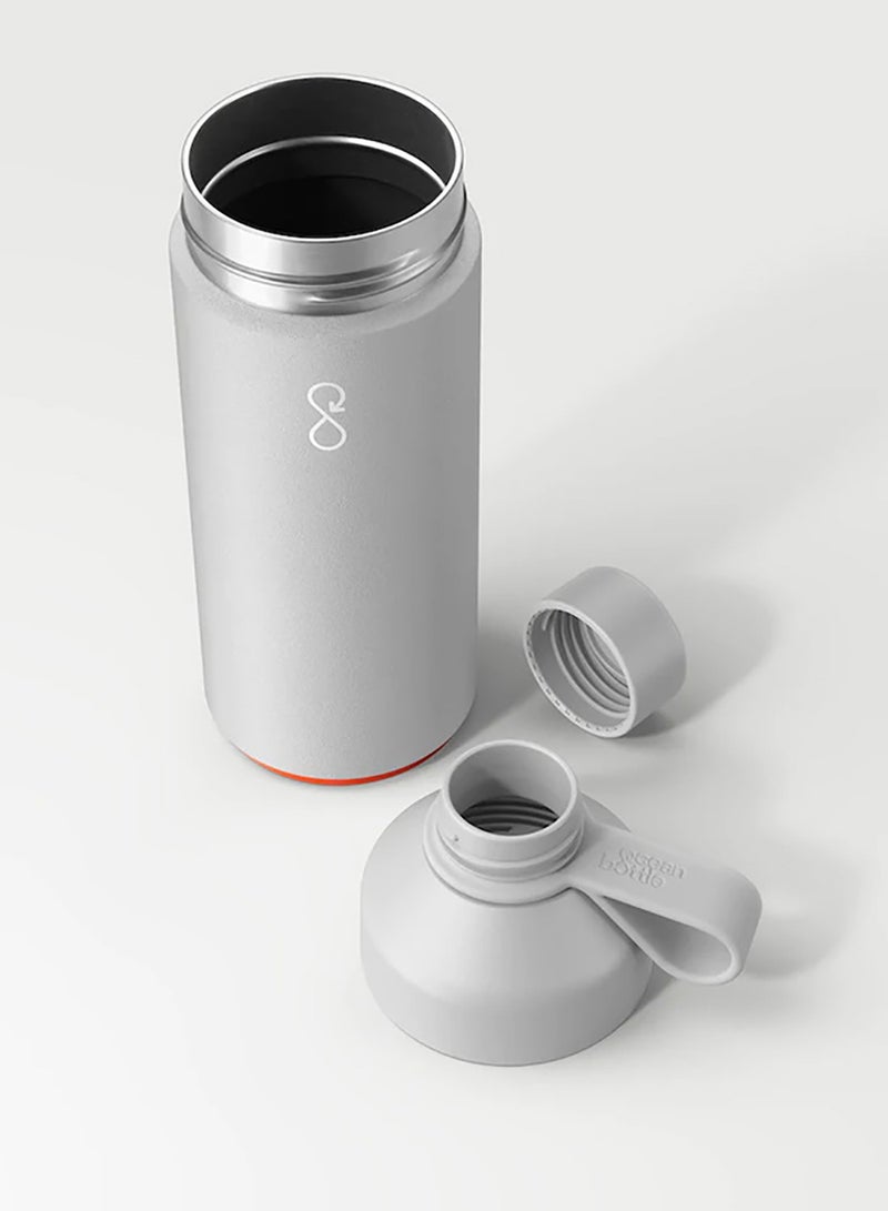 Ocean Bottle Eco-Friendly Stainless Steel Reusable Water Bottle Leakproof BPA Free Dishwasher Safe Double Wall Vacuum Insulated Thermos Flask - Rock Grey - 34 oz - Image 3