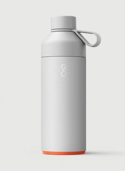 Ocean Bottle Eco-Friendly Stainless Steel Reusable Water Bottle Leakproof BPA Free Dishwasher Safe Double Wall Vacuum Insulated Thermos Flask - Rock Grey - 34 oz