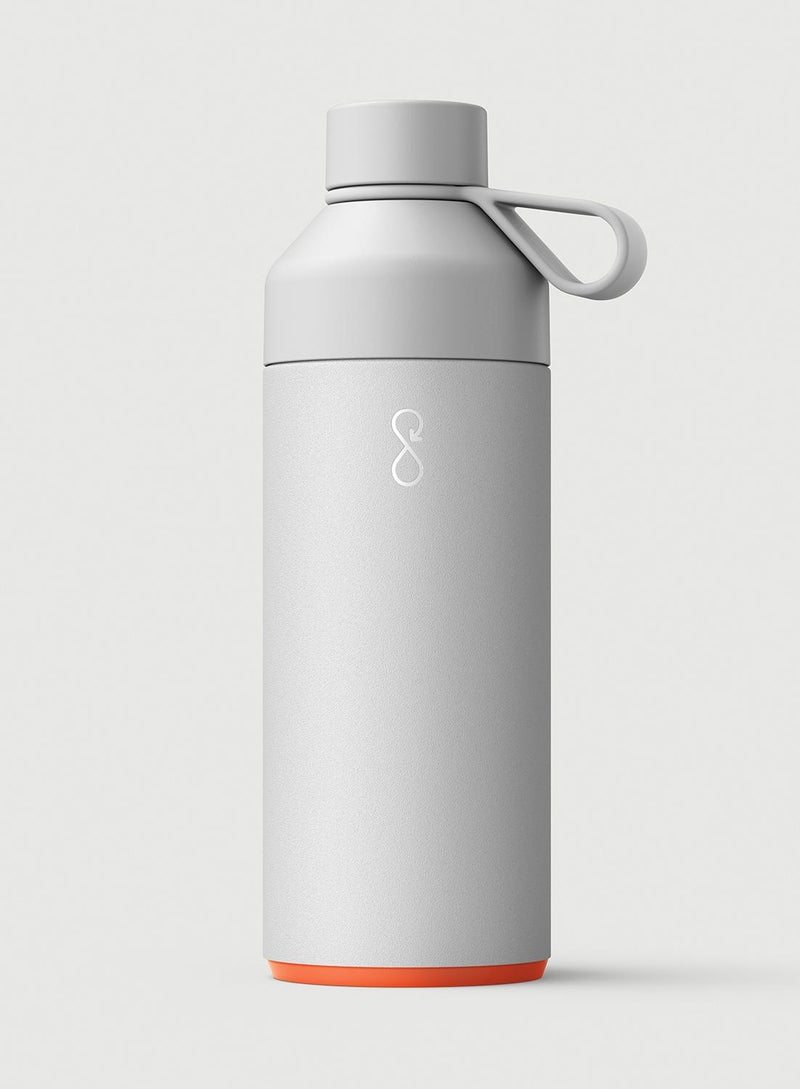 Ocean Bottle Eco-Friendly Stainless Steel Reusable Water Bottle Leakproof BPA Free Dishwasher Safe Double Wall Vacuum Insulated Thermos Flask - Rock Grey - 34 oz - Image 1