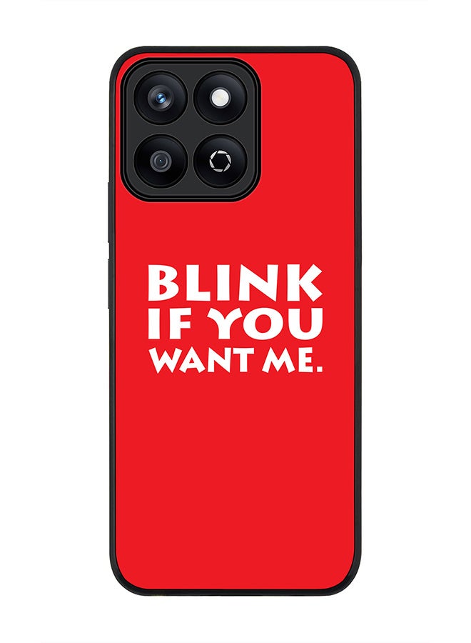 Stylizedd For Honor X7c 4G Case,Slim fit Camera Protection, Shockproof Thin Phone cover  - Blink if you want me - Image 1