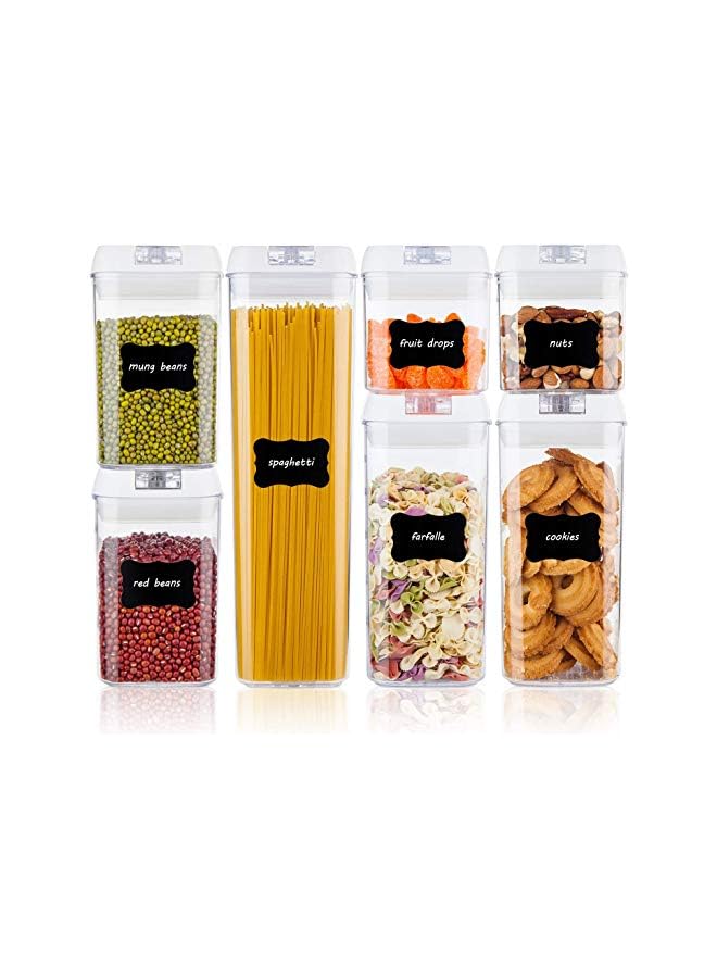 IAF Food Storage Containers set of 7Pcs - Kitchen Pantry Organization Plastic Storage Jar for Cereal, Coffee, Sugar, Flour Rice Storage - BPA Free, Leakproof Durable with Lid Lock - Image 2