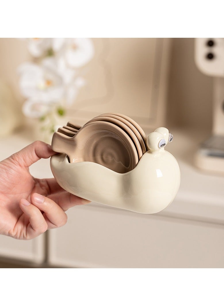 general Snail ceramic small saucer home flavor dish hot pot dipping saucer cute creative soy sauce dish seasoning vinegar dish seasoning dish - Image 3