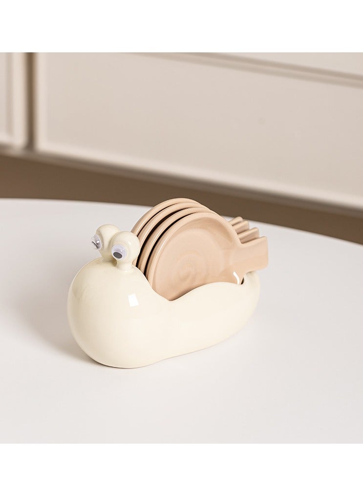 general Snail ceramic small saucer home flavor dish hot pot dipping saucer cute creative soy sauce dish seasoning vinegar dish seasoning dish - Image 1