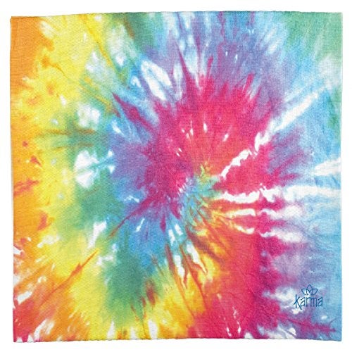 Karma Multi Color Tie Dye Headband for Women - Medium - Fabric Headband and Stretchy Hair Scarf - Multicolor - Image 2