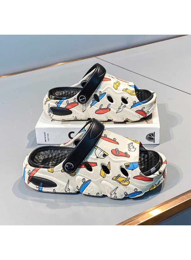 Children's Sandals For Boys, New Flip Flops With Soft Sole, Home Slippers, Popular Two-way Wear For Small And Medium Kids, Girls' Sandals