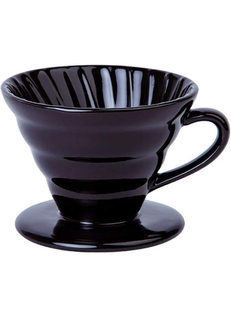 Rock Pow Pour Over Coffee Dripper- Ceramic Slow Brewing Accessories for Home, Cafe, Restaurants - Easy Manual Brew Maker Gift - Strong Flavor Brewer - Paper Cone Filters  - Image 1
