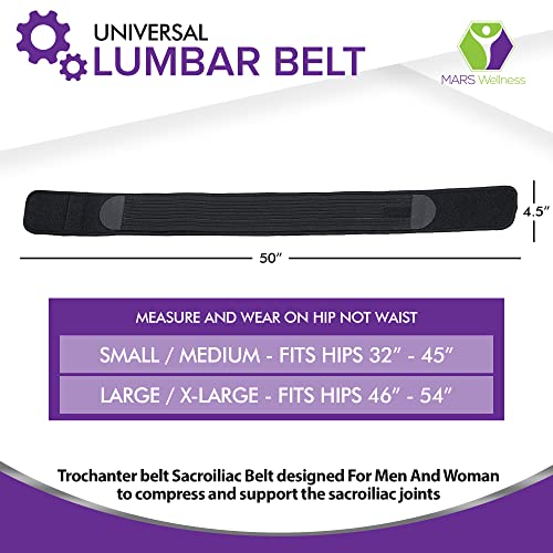 MARS WELLNESS Sacroiliac Support SI Loc Hip Belt for Men and Women Lumbar Lower Back Joint Pelvic Posture Support - Small/Medium - Image 2