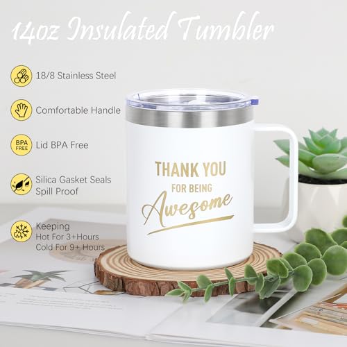 Suhctuptx Thank You Gifts for Women, 8pcs Employee Appreciation Gifts Baskets for Women Thank You Farewell Gifts for Coworkers Teacher Boss Hostess Secretary Nurse Mom Pastor- Best Spa Gratitude Box w/Candle - Image 3