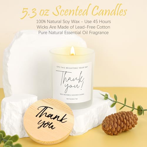 Suhctuptx Thank You Gifts for Women, 8pcs Employee Appreciation Gifts Baskets for Women Thank You Farewell Gifts for Coworkers Teacher Boss Hostess Secretary Nurse Mom Pastor- Best Spa Gratitude Box w/Candle - Image 4