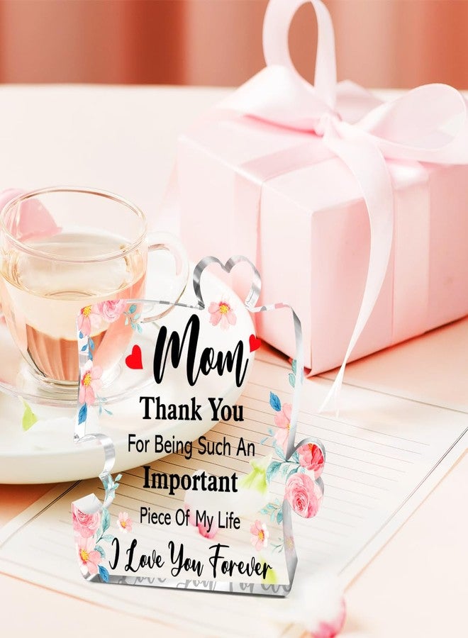 Littlefa Mom Appreciation Gifts,Thank You Gifts for Moms Mother's Day Birthday Christmas,Unique Mother Gift Ideas,Thank You for Being Such an Important Piece of My Life Acrylic Puzzle Plaque - Image 5