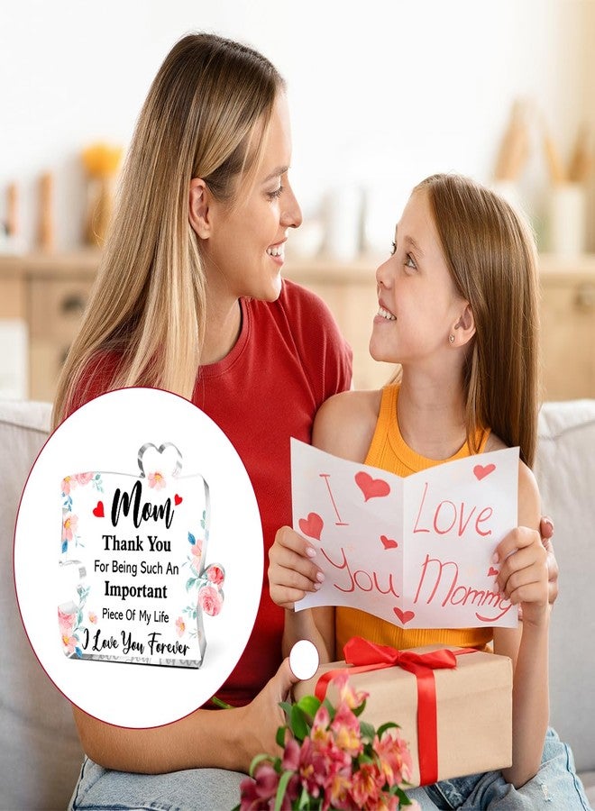 Littlefa Mom Appreciation Gifts,Thank You Gifts for Moms Mother's Day Birthday Christmas,Unique Mother Gift Ideas,Thank You for Being Such an Important Piece of My Life Acrylic Puzzle Plaque - Image 4